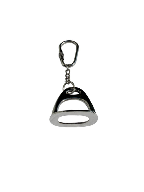 Huntley Equestrian Silver English Stirrup Keychain