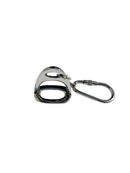 Huntley Equestrian Silver English Stirrup Keychain