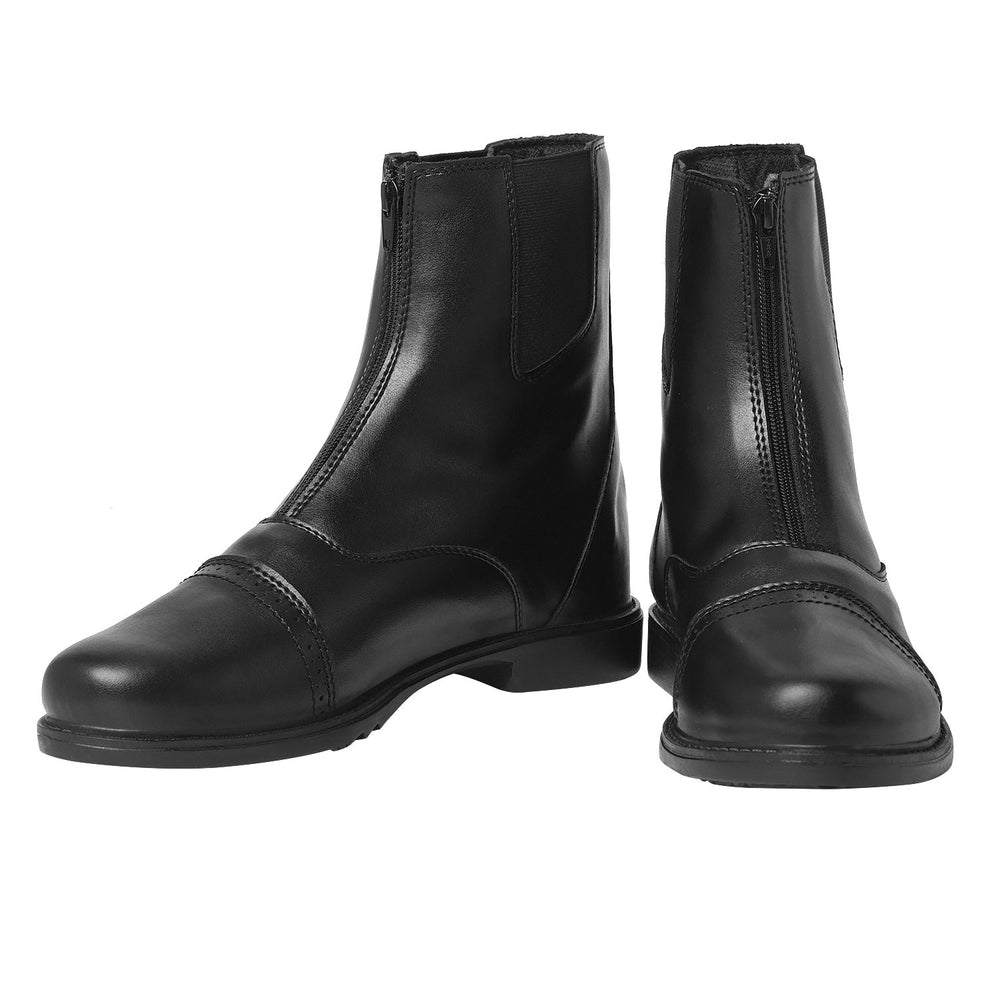 TuffRider Mens Starter Front Zip Paddock Boots Black