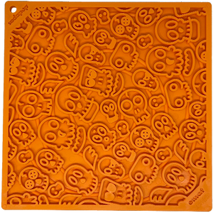 Zombie eMat - Enrichment Lick Mat for Dogs and Cats | Halloween Skull Design | SodaPup