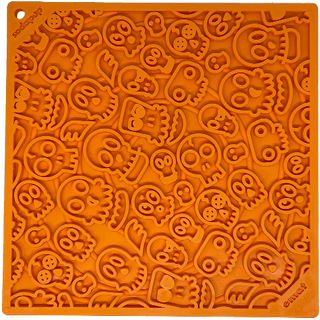 Zombie eMat - Enrichment Lick Mat for Dogs and Cats | Halloween Skull Design | SodaPup