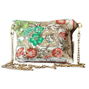 Garden Trellis Vintage Silk Scarf Crossbody Bag