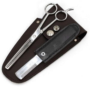 Grooming Trim Kit #24412 – Professional Thinning Shears, Stripping Comb & Belt Case