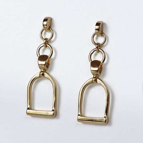 Cortina - Cuban Chain Horse Stirrup Bracelet in Gold