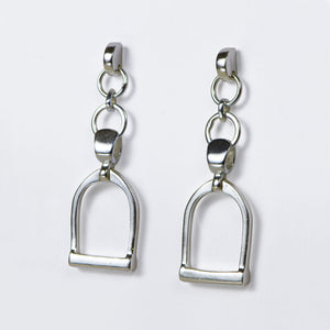 Cortina - Cuban Chain Horse Stirrup Necklace in Silver