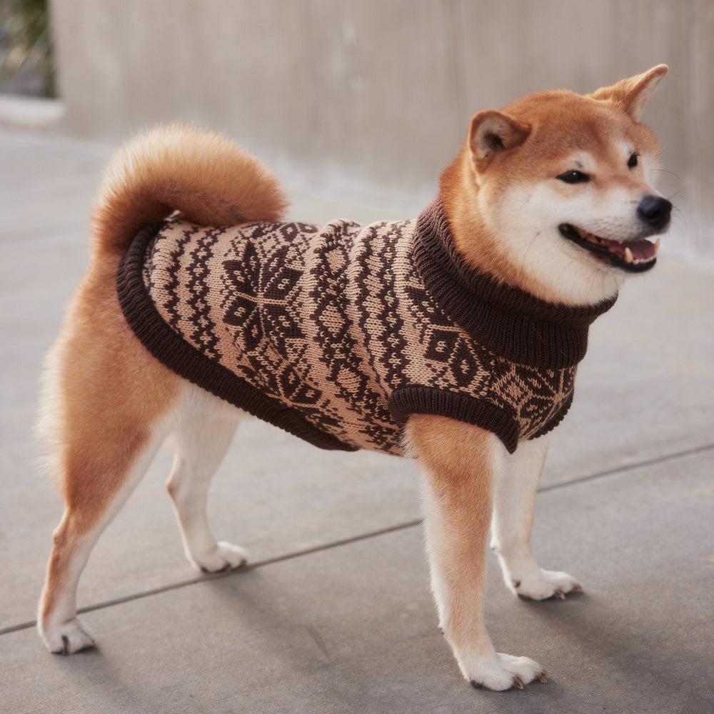The Latte | Beige Turtleneck Dog Sweater