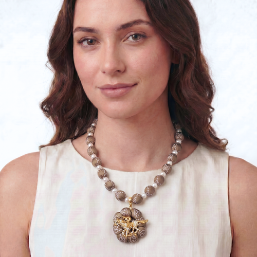 GG Jockey Vintage Silk Necktie Necklace