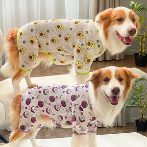 Fruit & Floral Breathable Dog Recovery Pajamas (4 Patterns)