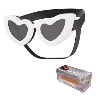 Heart Shaped Pet Sunglasses Adjustable Dog Goggles Cute Fashion Glasses for Small Dogs Cats UV Protection