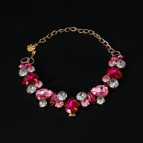 Luxury Crystal Pet Necklace – Rhinestone Dog Jewelry Collar for Small Dogs & Cats