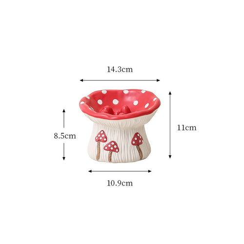 Ceramic Mushroom Pet Bowl