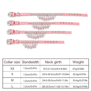 Crystal Chandelier Gemstone Pet Collar 4 Color
