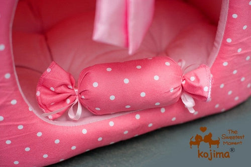 Dog house princess pink dot lace