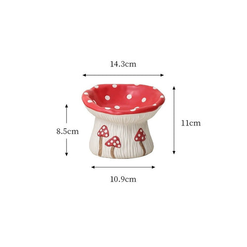 Ceramic Mushroom Pet Bowl