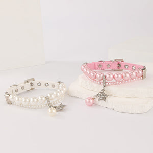 Luxury Pearl Pet Collar and Leash Set – Elegant & Lightweight