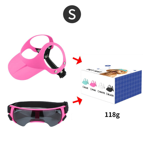 Dog goggle+sunhat sets 3 color