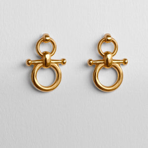 Ocala - Single Horse Bit Equestrian Earring in Gold