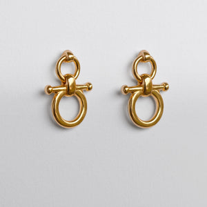 Ocala - Single Horse Bit Equestrian Earring in Gold