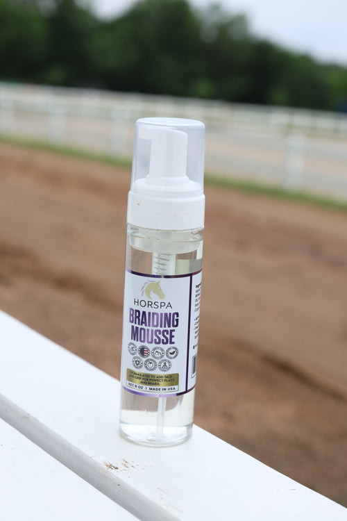 Braiding Mousse  6 oz clear bottle