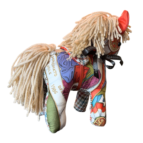 Horse Ribbons Vintage Silk Scarf Noble Pony
