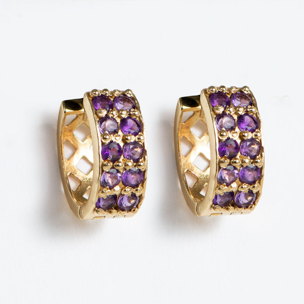 Prism - Amethyst Pave Horseshoe Earring