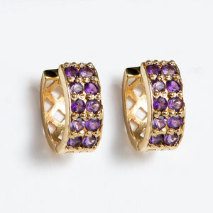 Prism - Amethyst Pave Horseshoe Earring