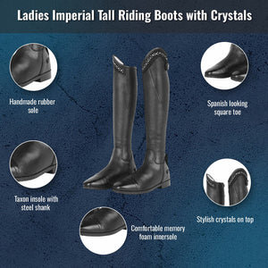 TuffRider Ladies Imperial Tall Riding Boots with Crystals