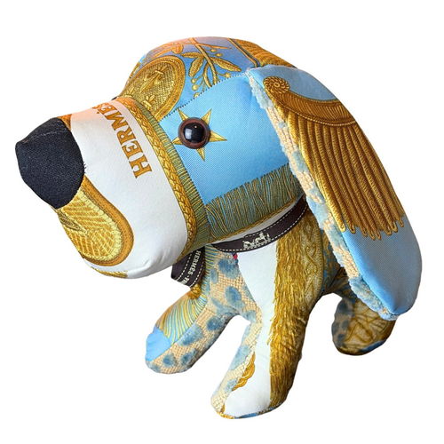 Poste et Cavalerie Vintage Silk Scarf Loyal Puppy