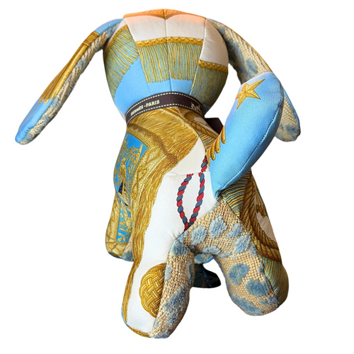 Poste et Cavalerie Vintage Silk Scarf Loyal Puppy