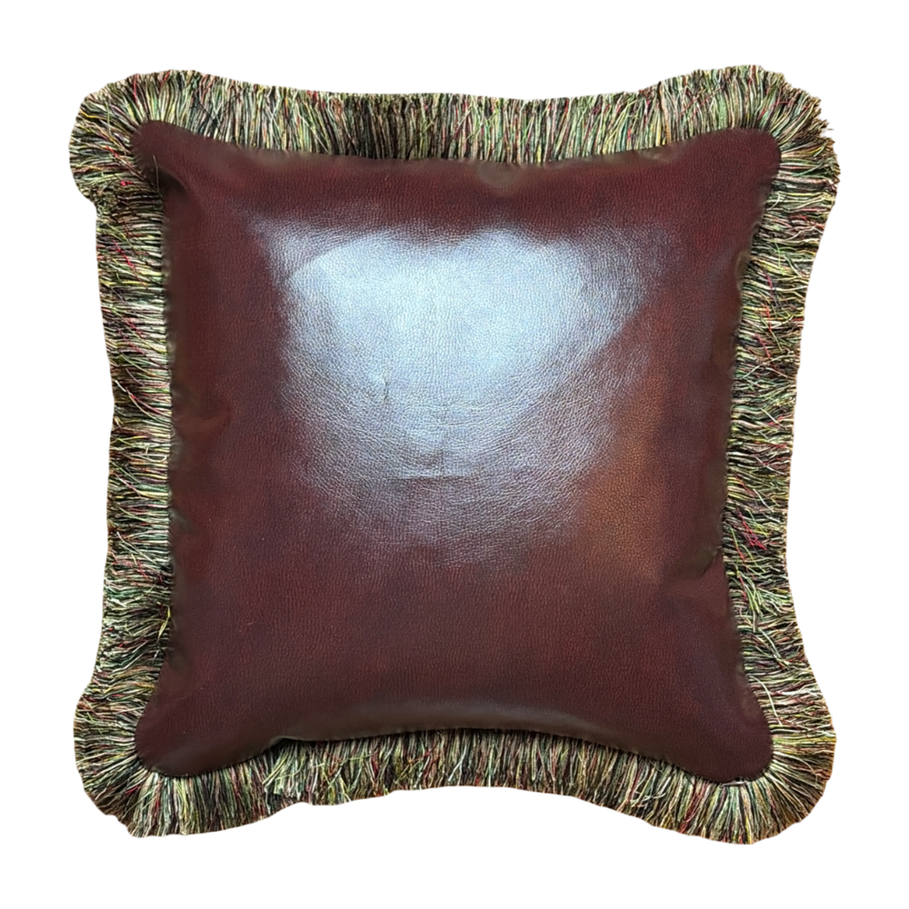 Prince of Wales Brown Vintage Silk Scarf Pillow 20"