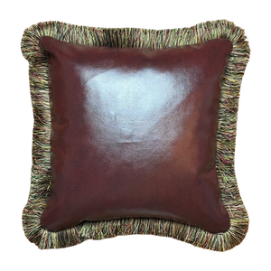 Prince of Wales Brown Vintage Silk Scarf Pillow 20"