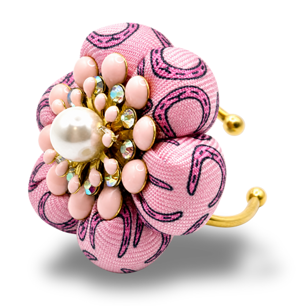 Horseshoe Vintage Silk Necktie Ring