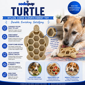 Turtle Nylon Chew Toy - Ultra-Durable Enrichment Toy for Power Chewers USA