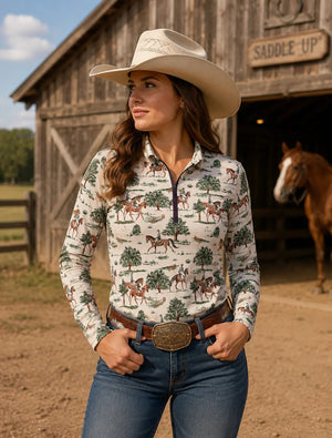 Countryside Canter Quarter-Zip Long Sleeve Sun Shirt