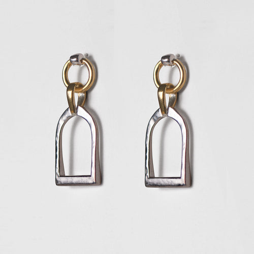 Denby - Two Tone Equestrian Riding Stirrup Necklace