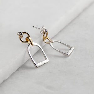 Denby - Riding Stirrup Earring in Two Tone