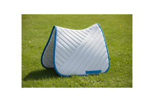 Premium Quality Cotton White Jumping Saddle Pad, Ear Bonnet & Horse Boot Set