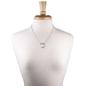 Adele - Moonstone Equestrian Horse Bit Necklace in Silver