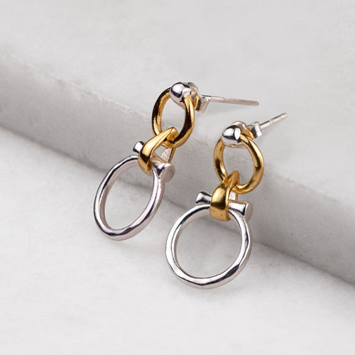 Aikon - Two Tone Equestrian Horse Bit Necklace