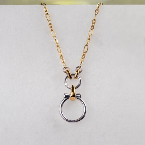 Aikon - Two Tone Equestrian Horse Bit Necklace