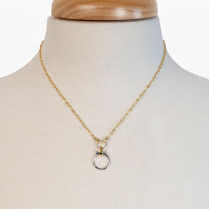 Aikon - Two Tone Equestrian Horse Bit Necklace