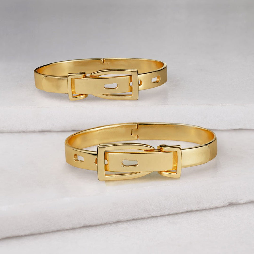Ashton - Riding Stirrup Buckle Bracelet in Gold