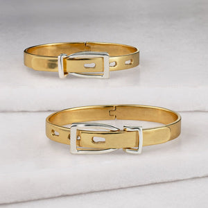Ashton - Riding Stirrup Buckle Bracelet Two Tone