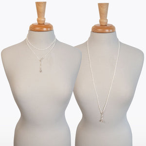 Aurora - Moonstone & Silver Horseshoe Coin Strand Necklace