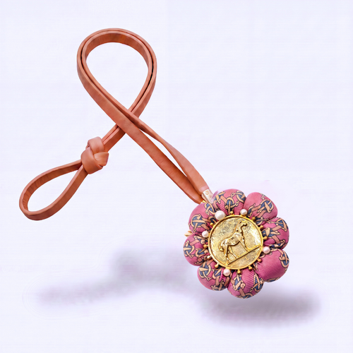 Novelty Print Vintage Silk Necktie Bag Charm