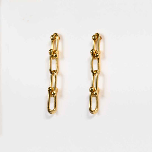 Bellamy - Horseshoe Link Equestrian Bracelet in Gold