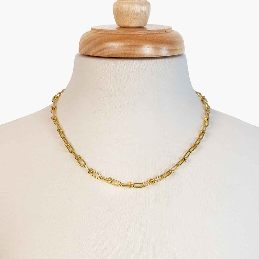 Bellamy - Horseshoe Link Equestrian Bracelet in Gold
