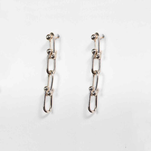 Bellamy - Horseshoe Link Equestrian Necklace in Silver
