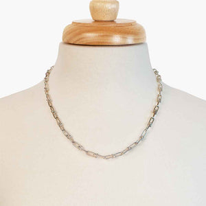 Bellamy - Horseshoe Link Equestrian Necklace in Silver
