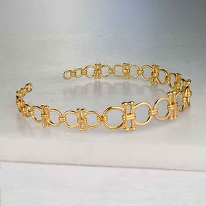 Bocara - Equestrian Horse Bit Choker Necklace in Gold